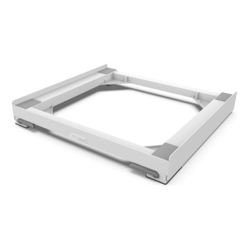 Meliconi 656146 - Base antivibratoria para lavadora con ruedas extensibles, 61 cm, blanca