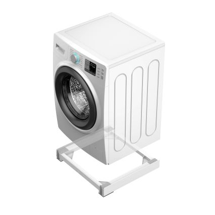 Meliconi 656146 - Base antivibratoria para lavadora con ruedas extensibles, 61 cm, blanca