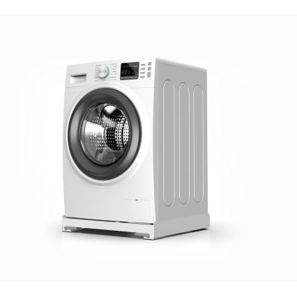 Meliconi 656146 - Base antivibratoria para lavadora con ruedas extensibles, 61 cm, blanca