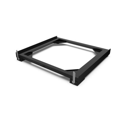 Meliconi 656168 - Base antivibratoria para lavadora con ruedas extensibles 47 cm negra