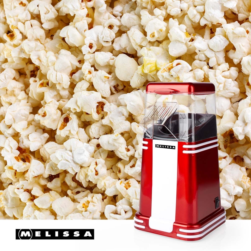 Melissa - Máquina retro de palomitas de aire caliente 1200W/230V roja