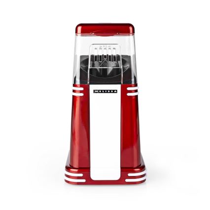 Melissa - Máquina retro de palomitas de aire caliente 1200W/230V roja