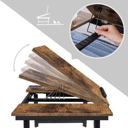 Mesa ajustable para ordenador para cama LAT marrón/negro
