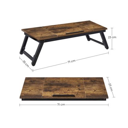 Mesa ajustable para ordenador para cama LAT marrón/negro