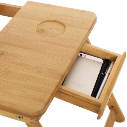 Mesa ajustable para portátil para cama LAT, marrón