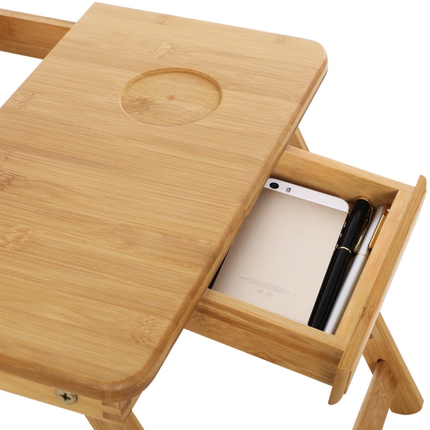 Mesa ajustable para portátil para cama LAT, marrón