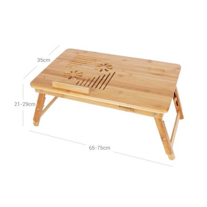 Mesa ajustable para portátil para cama LAT, marrón