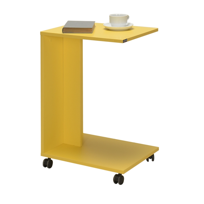 Mesa auxiliar 65x35 cm amarillo