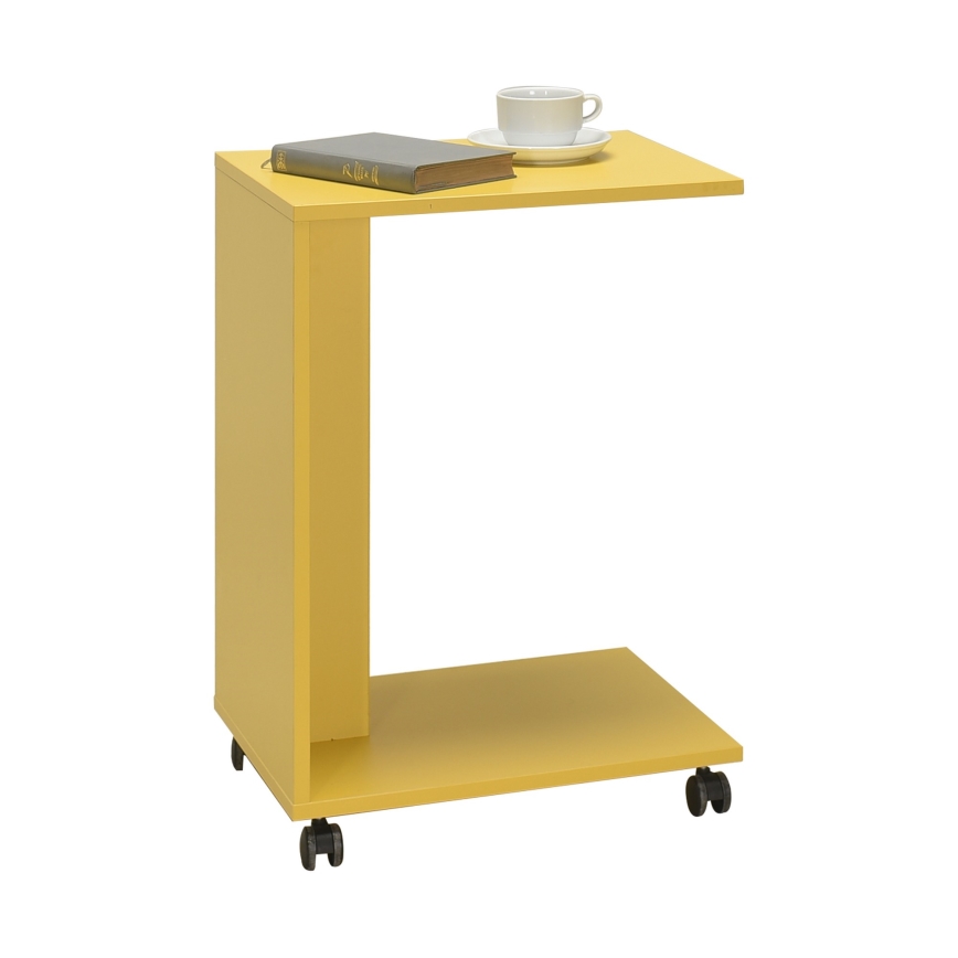 Mesa auxiliar 65x35 cm amarillo