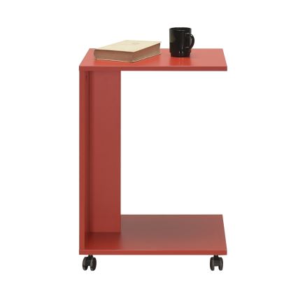 Mesa auxiliar 65x35 cm rojo