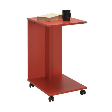 Mesa auxiliar 65x35 cm rojo
