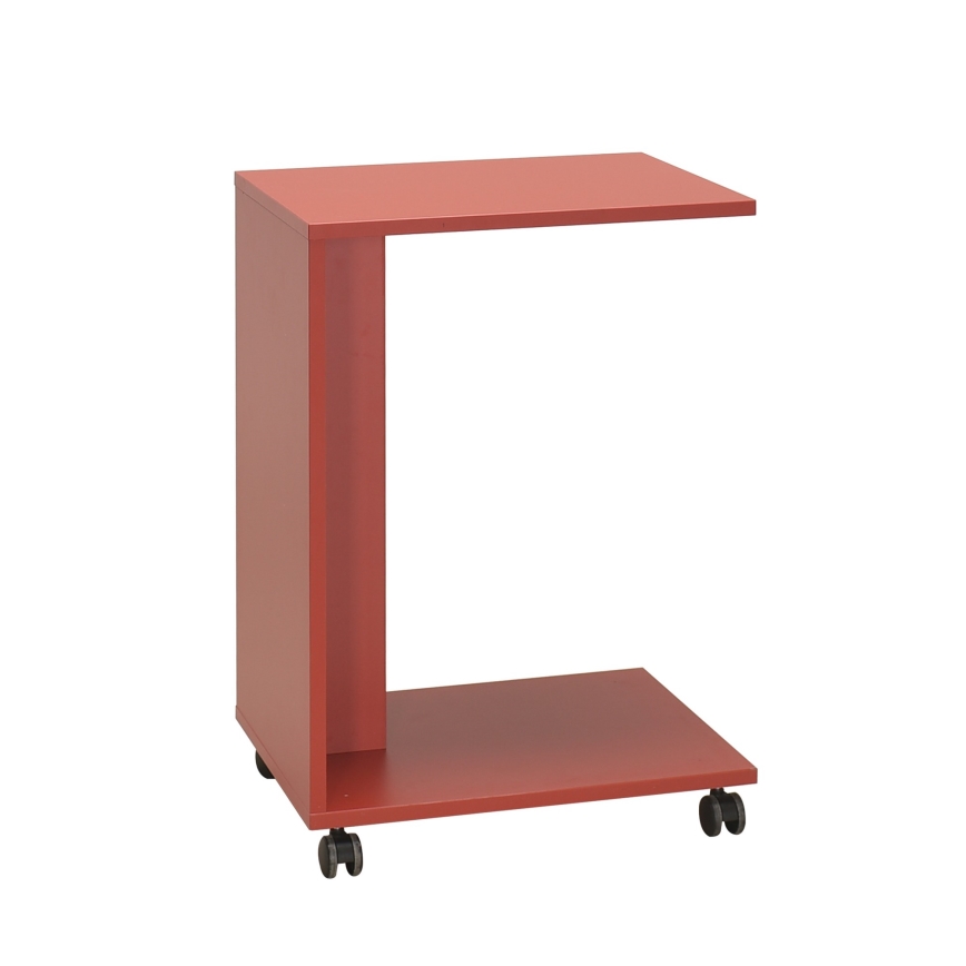 Mesa auxiliar 65x35 cm rojo
