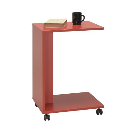 Mesa auxiliar 65x35 cm rojo