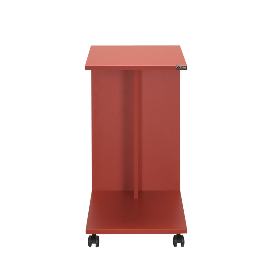 Mesa auxiliar 65x35 cm rojo