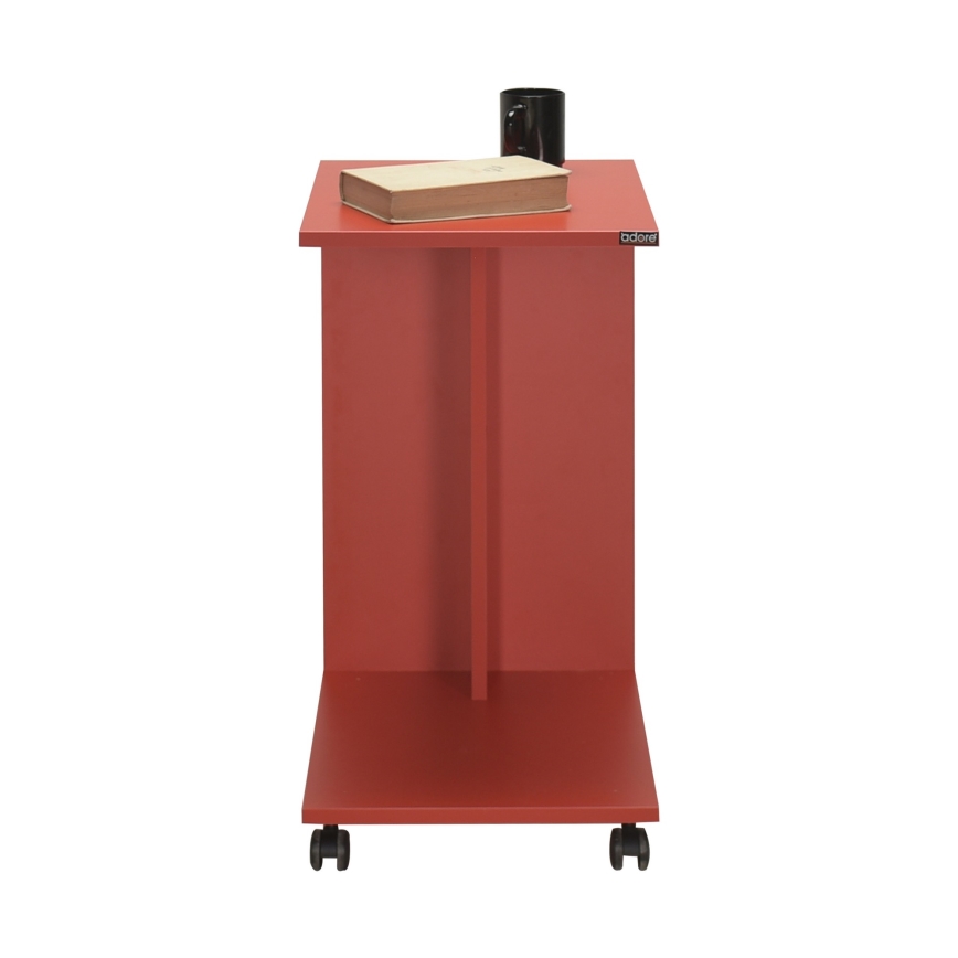 Mesa auxiliar 65x35 cm rojo