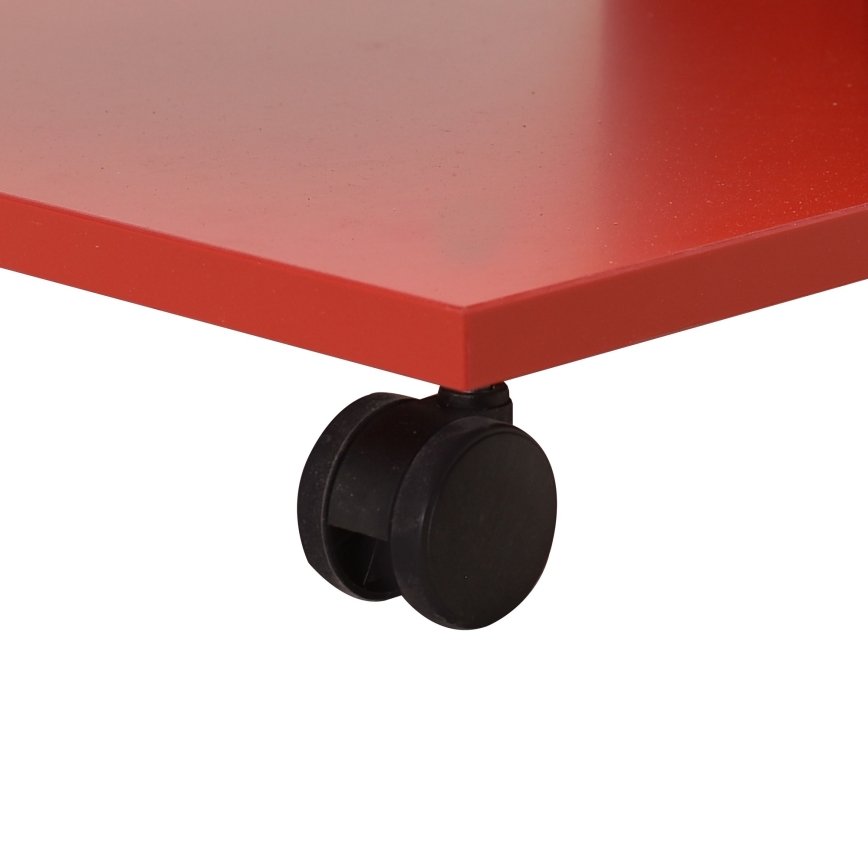 Mesa auxiliar 65x35 cm rojo