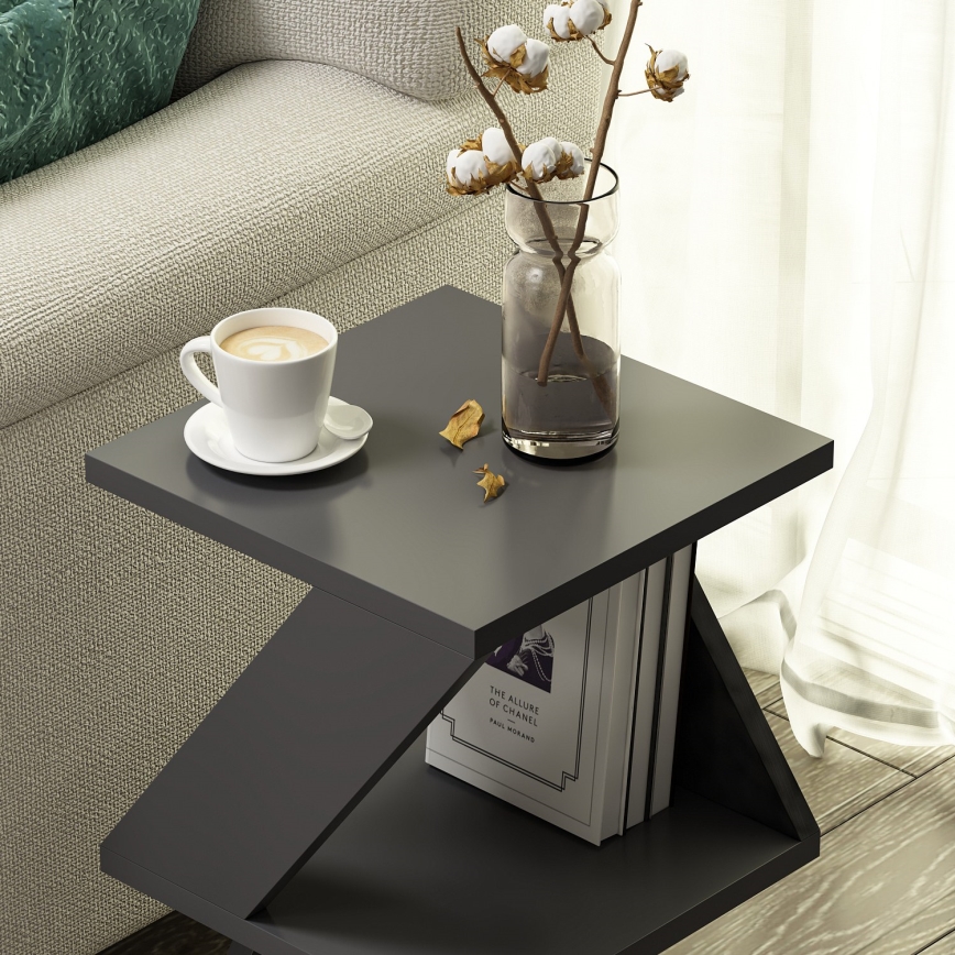 Mesa auxiliar ALBENI 50x30 cm antracita
