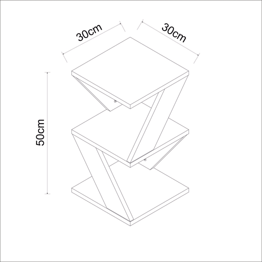 Mesa auxiliar ALBENI 50x30 cm blanco