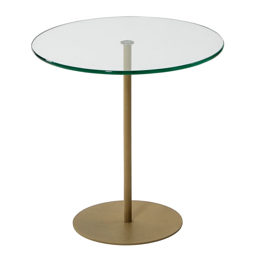Mesa auxiliar CHILL 50x50 cm dorado/transparente