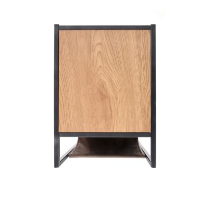 Mesa auxiliar COMPACT 65x47 cm negro/marrón