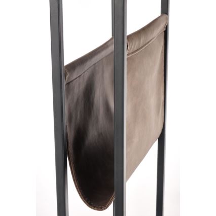 Mesa auxiliar COMPACT 65x47 cm negro/marrón