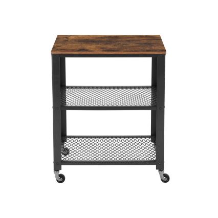 Mesa auxiliar de servicio MARGE marrón/negro