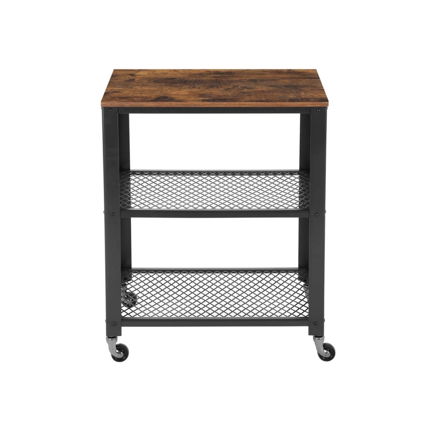 Mesa auxiliar de servicio MARGE marrón/negro