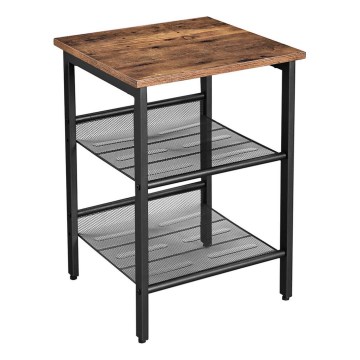 Mesa auxiliar ELDUR marrón/negro
