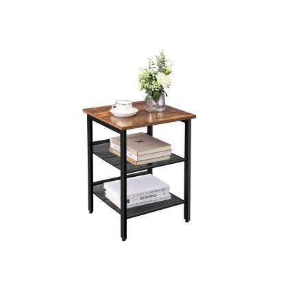 Mesa auxiliar ELDUR marrón/negro