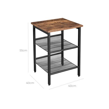 Mesa auxiliar ELDUR marrón/negro