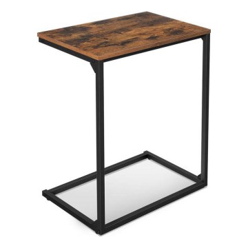 Mesa auxiliar ELDUR marrón/negro