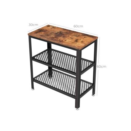 Mesa auxiliar ELDUR marrón/negro