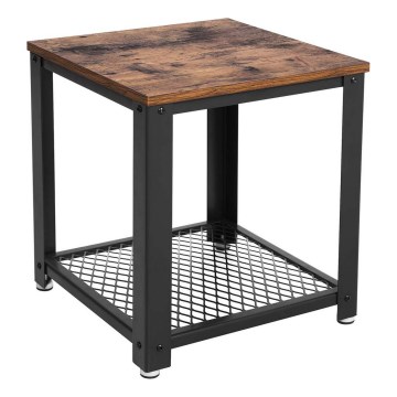 Mesa auxiliar ELDUR marrón/negro