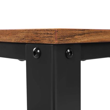 Mesa auxiliar ELDUR marrón/negro