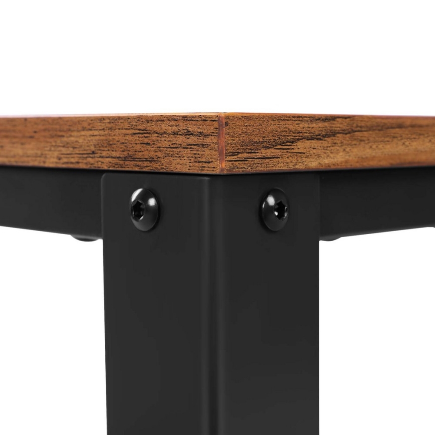Mesa auxiliar ELDUR marrón/negro
