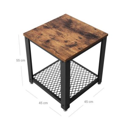 Mesa auxiliar ELDUR marrón/negro