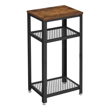 Mesa auxiliar ELDUR marrón/negro