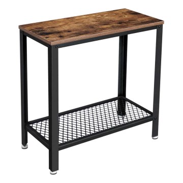 Mesa auxiliar ELDUR marrón/negro