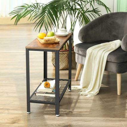 Mesa auxiliar ELDUR marrón/negro