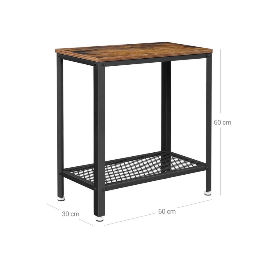 Mesa auxiliar ELDUR marrón/negro