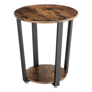 Mesa auxiliar ELDUR marrón/negro