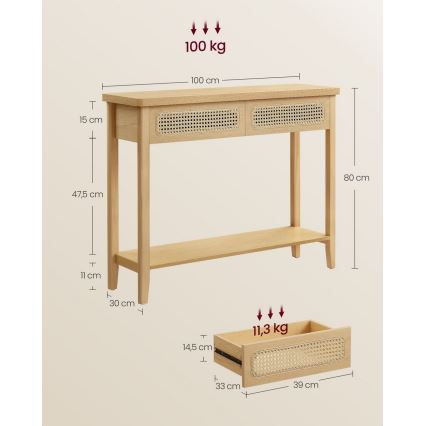 Mesa auxiliar FALKO marrón