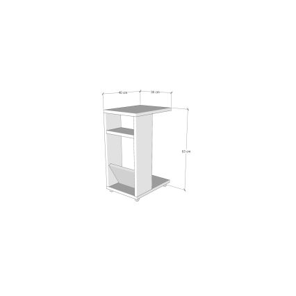 Mesa auxiliar FILINTA 63x40 cm antracita