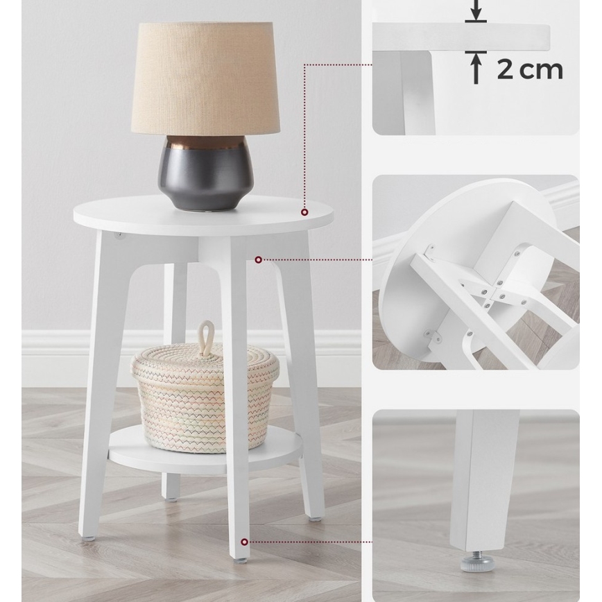 Mesa auxiliar KAEL blanca