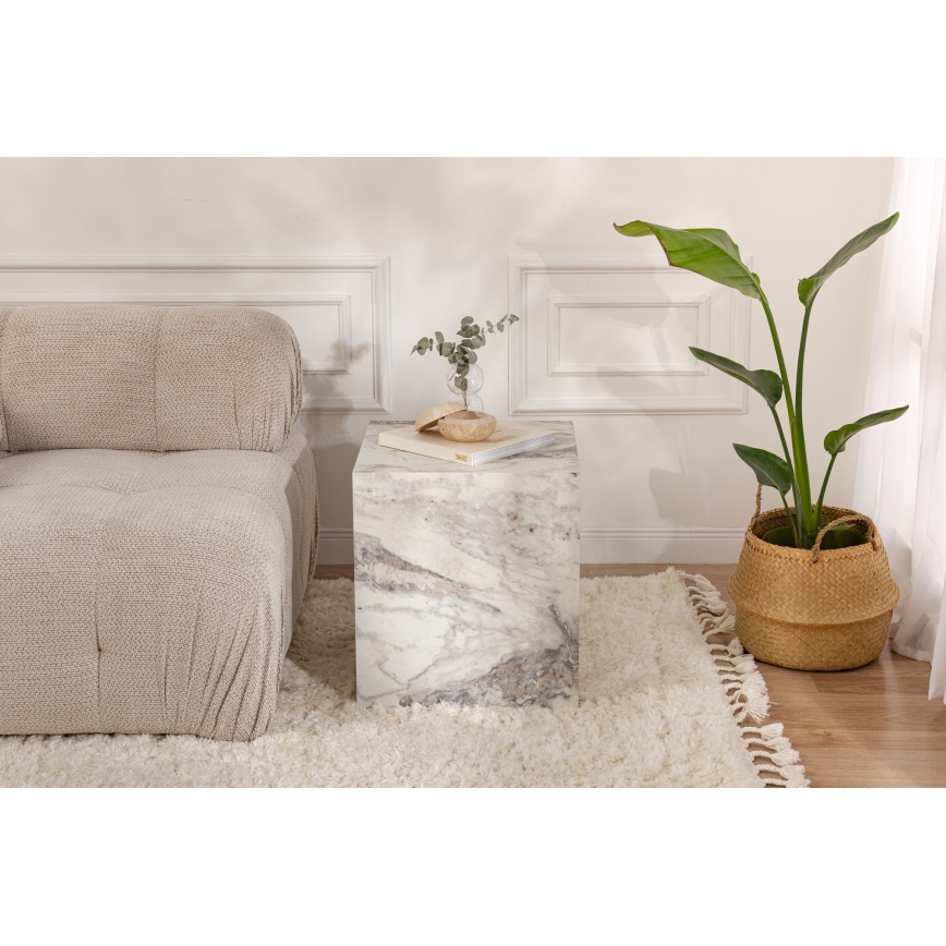 Mesa auxiliar KUP 50x45 cm decoración de mármol
