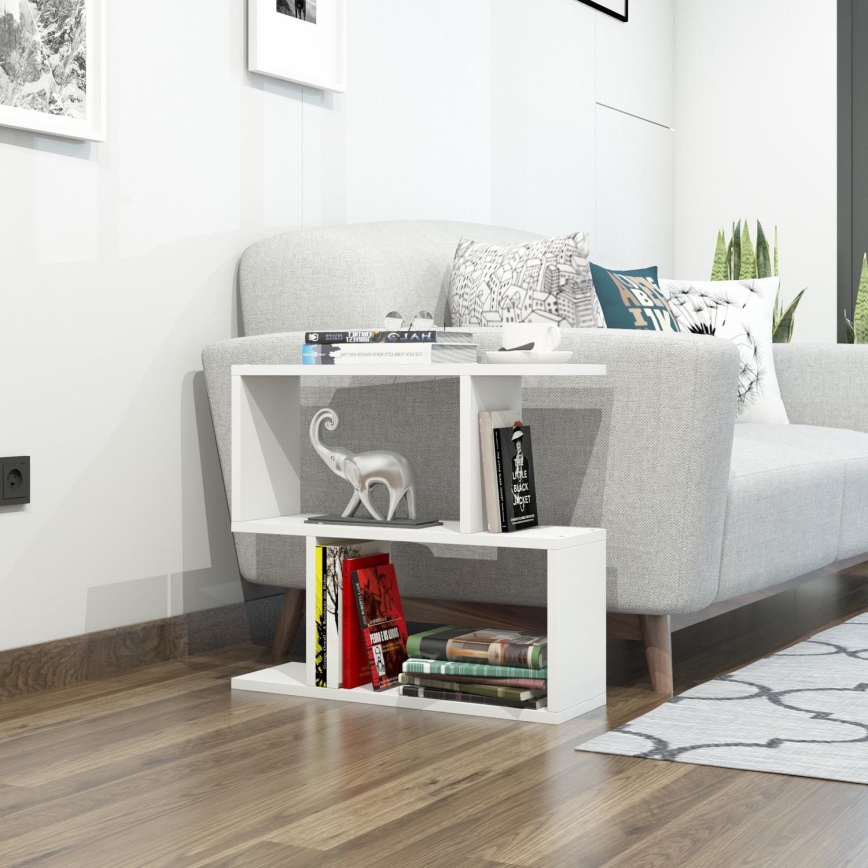 Mesa auxiliar LALE 55x60 cm blanco