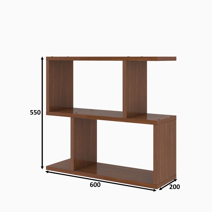 Mesa auxiliar LALE 55x60 cm marrón