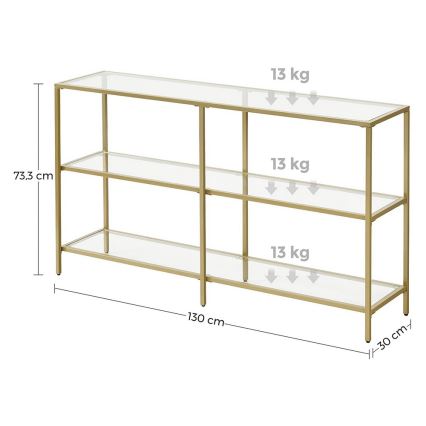 Mesa auxiliar LUVOR dorada
