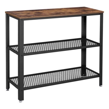 Mesa auxiliar LUVOR marrón/negro