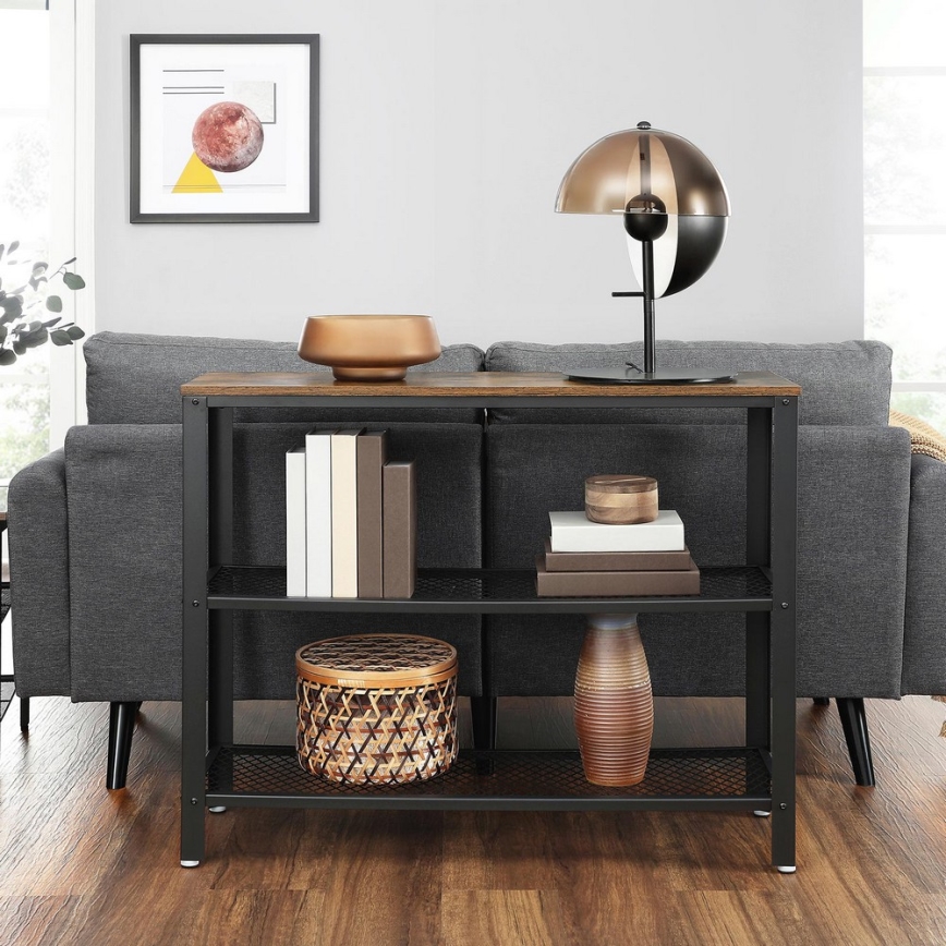 Mesa auxiliar LUVOR marrón/negro